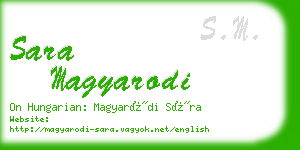 sara magyarodi business card